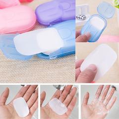 20PCS Disposable Soap Paper Travel Soap Paper Washing Hand Bath Clean Scented Slice Sheets Mini Paper Soap New 2020