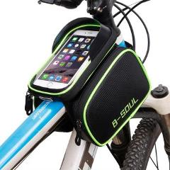 Splash-proof Bicycle Bag Rainproof Mountain Road Bike Top Tube Frame Pannier Bag with Earphone Jack Cycling Equipment Accessory