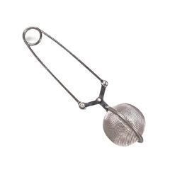 Stainless Strainer Steel Mesh Ball Tea Leaves Filter Squeeze Locking Spoon