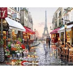 City & Towel Digital DIY Oil Painting Home Office Wall Oil Picture Paint By Numbers Canvas Painting