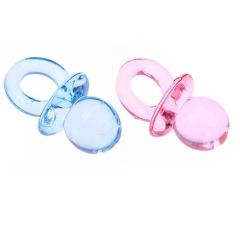 10pcs Small Diamond Cut Pacifiers Bead Baby Shower Favors Blue Pink For Party Table Game Decorations