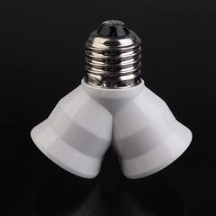 E27 Base Light Lamp Bulb Socket 1 to 2 Splitter Adapter Converter Socket