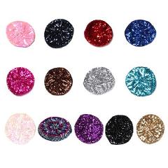 Women Autumn Spring Summer Hats Stretch  Shining Sequins Berets Mix Color Party Show Advertising Caps