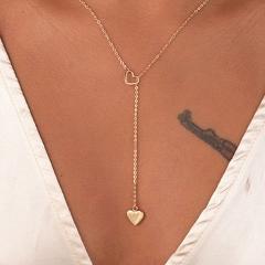 New fashion trendy jewelry copper heart chain link necklace gift for women girl