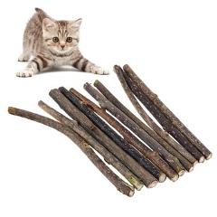 10Pcs Pure Natural Catnip Pet Cat Molar Toothpaste Stick Cat Cleaning Teeth Toy for Cat Kitten Pet Product