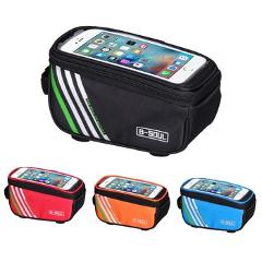 Waterproof Bicycle Bag Nylon Bike Cyling Cell Mobile Phone Bag Case 5 inchBicycle Panniers Frame Front Tube Bags Accessories