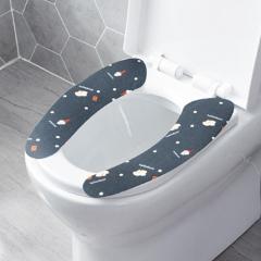 Printing Washroom Warm Washable Health Sticky Toilet Mat Seat Cover Pad Household Reuseable Soft Toilet Seat Cover
