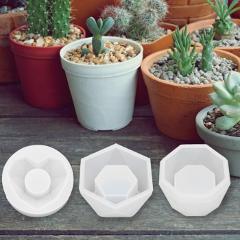3D Silicone Molds for Epoxy Resin Succulent Flower Pot Concrete Cement Clay Mold Silicone Resin Mold Candle Soap Making Mould