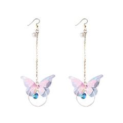 Butterfly Long Tassel Drop Earrings for Women Girls fashion Jewelry Pearl Circle Asymmetric Earrings Gifts серьги dropshipping