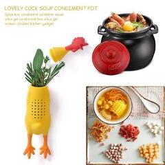 Chicken Herb Spice Tools Simmering Soup Cute Seasoning Jars For Spices Box Seasoning Container Reusing Silicone Seasoning Box