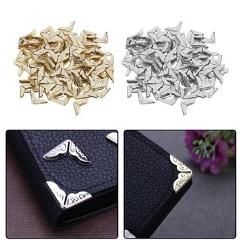 100 Pcs Book Folder Scrapbooking Albums Menu Metal Folders Corner Protectors Card File MFor DIY Scrapbooking Accessories