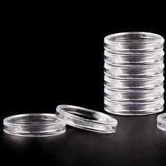 10pcs 40mm Transparent Coin Storage Capsules Round Coins Protector Coins Collection Boxes