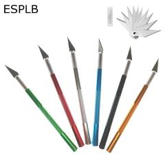 ESPLB Metal Scalpel Knife Blades #11 Non-slip Cutter Engraving Craft Knives Blades for Mobile Phone Laptop PCB Repair Hand Tools