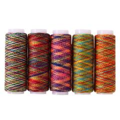 5pcs/lot Rainbow Color Sewing Thread Hand Quilting Embroidery Sewing Thread Needlework Fiber Yarn Tool Hand Sewing Accessories