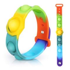 Silicone Wearable Push Bubble Bracelet Sensory Toy Wristband Anti-stress Relaxing Puzzle Fidget Autism Toys Stress for Kids