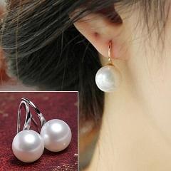 Women Earrings Imitation Pearls Ball Hook Earrings Eardrops Bridal Wedding Party Jewelry aretes de mujer серьги женские