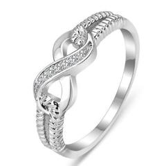 Fashion Cz Infinity Endless Love Claddagh 8 Shape Rings for Women Plata/argento Filled Jewelry Anel Feminino