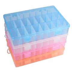 24 Compartment Storage Box Plastic Box Jewelry Earring Case For Collection Drawer Divider Cosmetic Organizer Makeup Organizer