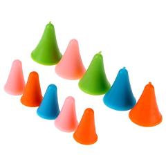 10Pcs 2Sizes Knitting Needles Caps Rubber Cone Shape Needle Point Protectors Non-slip Cap Sewing Tools & Accessory