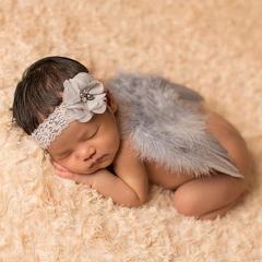 Cute NewBorn Photography Props Boys Girls White Angel Wing Baby Photography Feather Wing Girls Hair Accessories 0-12Months