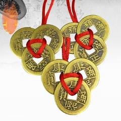 3PCS Copper Chinese Coins Alloy Chinese Good Luck Coins Wealth Success Fortune Birthday Gifts