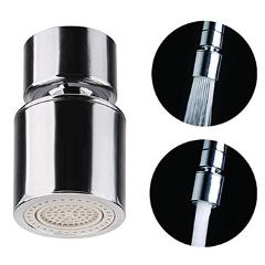 Copper Certified Dual Function 2 Flow Kitchen Sink Aerator 360-Degree Swivel Faucet Sprayer