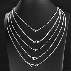 MINHIN 5Pcs Set Multi Styles Chain Necklace Lobster Clasp Adjustable Necklace Chain Fashion Jewelry Women Necklace