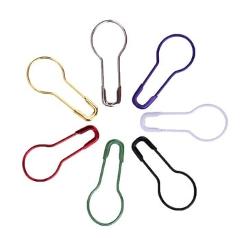 100pcs/box Mixed Color Safety Pins DIY Sewing Tools Safety Knitting Stitch Marker Tag Pins Gourd Shape Metal Clips Kits