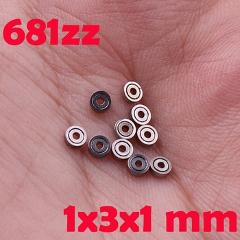 10pcs 681ZZ Miniature Mini Ball Bearings Metal Open Micro Bearing 1x3x1mm