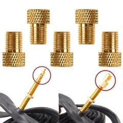 4/5pcs Pump Bicycle Convert Tire Copper Presta To Schrader Copper Bike Air Valve Adaptor Wheels Gas Nozzle Tube Cycling Tool