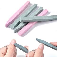 2PCS Quartz Scrub Nail File Cuticle Remove Stick Nail Art Grinding Stone Exfoliate Carving Pusher Manicure Care Tool